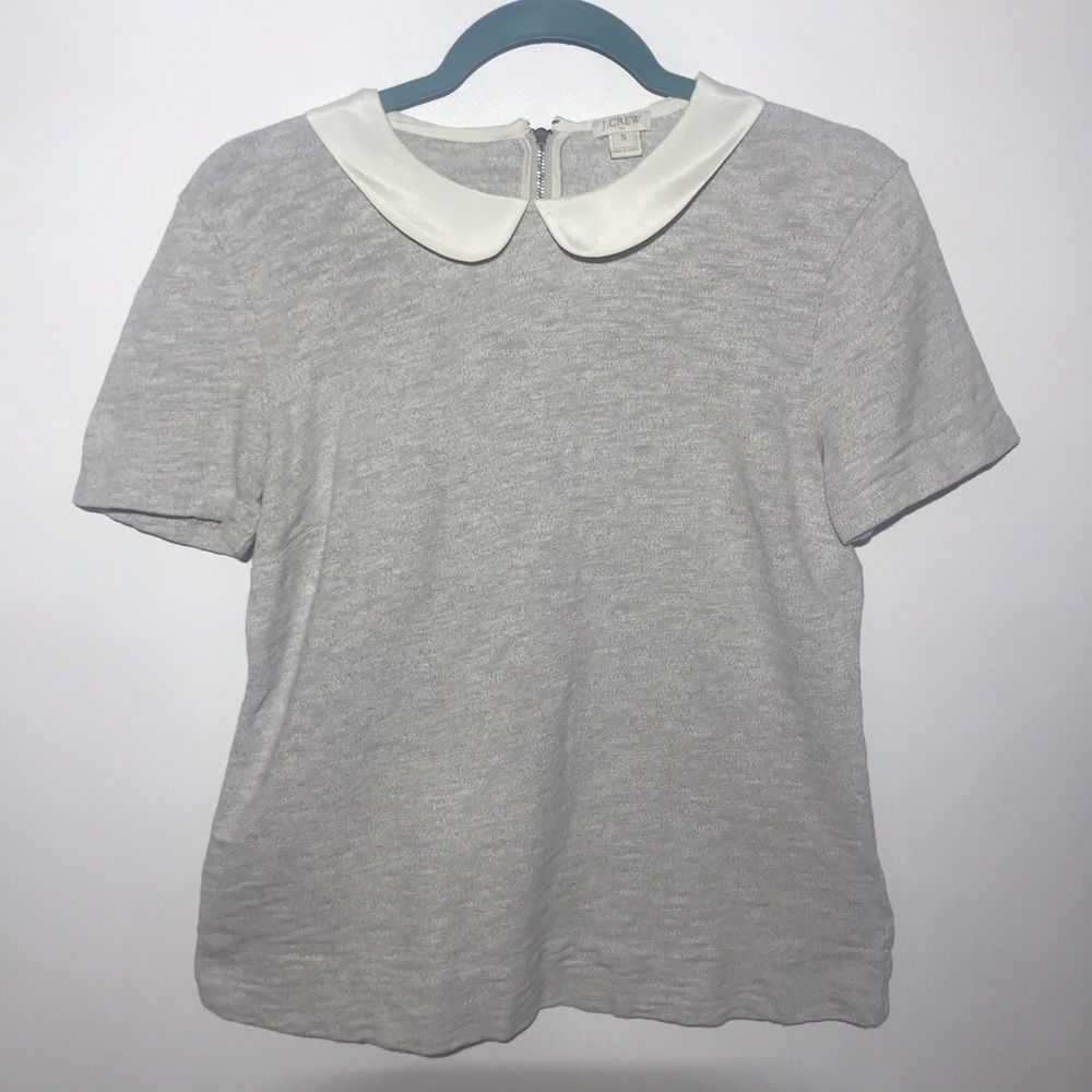 J Crew Small Short Sleeve Top w/ Peter Pan Collar